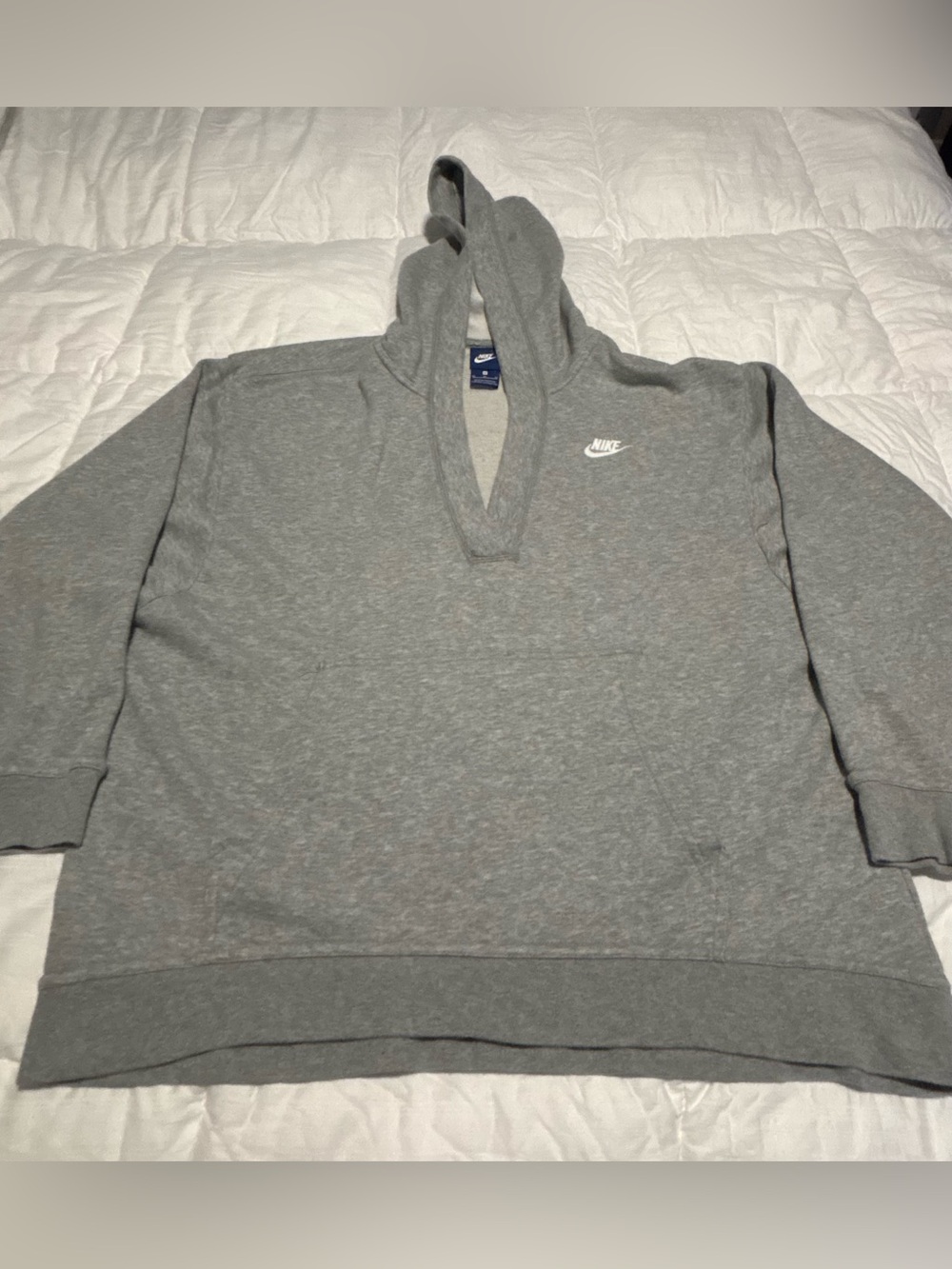 Nike Women V Cut Gray Hoodie Size Medium